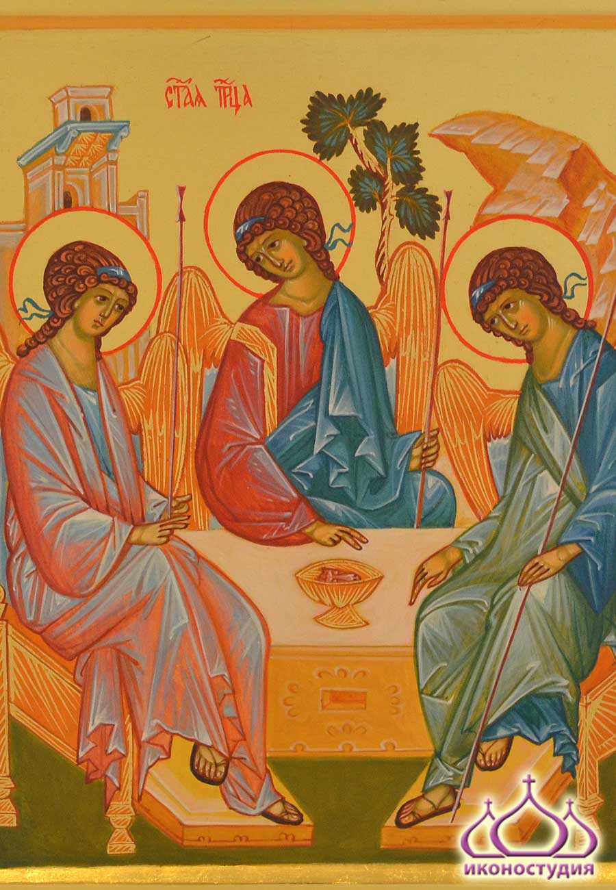 Икона Святой Троицы "Гостеприимство Авраама"