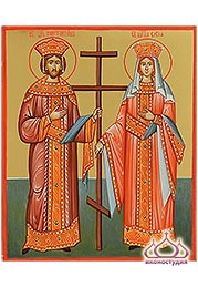 Икона равноапостольных царя Константина и царицы Елены